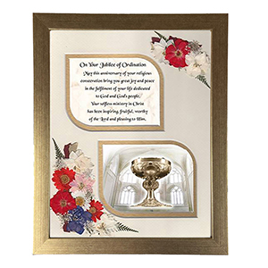 Ordination Frame - Golden Jubilee - Flowers & Verse & Photo