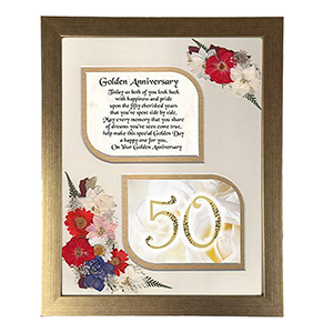Anniversary Frame - 25th (Silver) Anniversary Flowers & Verse & Photo
