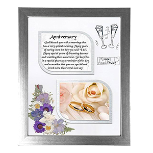 Anniversary Frame - 25th (Silver) Anniversary Flowers & Verse & Photo