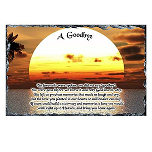Personalsied Remembrance Slate - Robin & Blossom Heart