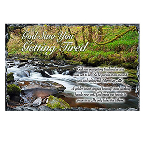 Personalised Remembrance Candle - Getting Tired River Over Rocks