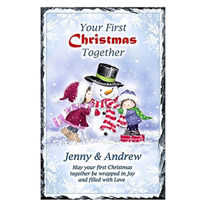 Personalsied Christmas Candle Gift - Baby Bear Decorating Your First Xmas