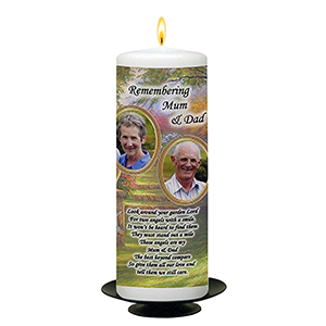 Personalised Remembrance Candle - Butterfly & Sunflowers