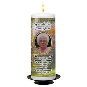 Personalised Remembrance Candle - Butterfly & Sunflowers