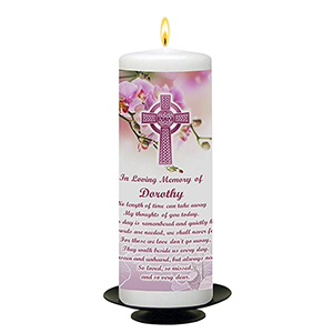 Personalised Remembrance Candle - Butterfly & Sunflowers