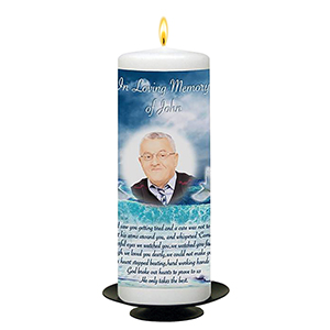 Personalised Remembrance Candle - Butterfly & Sunflowers