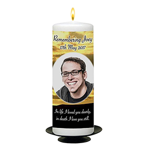 Personalised Remembrance Candle - Butterfly & Sunflowers
