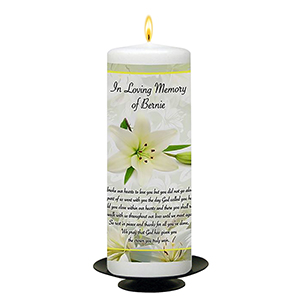 Personalised Remembrance Candle - Butterfly & Sunflowers