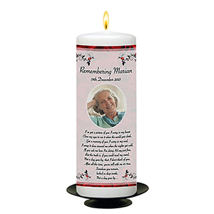 Personalised Remembrance Candle - Butterfly & Sunflowers