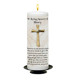 Personalised Remembrance Candle - Butterfly & Sunflowers