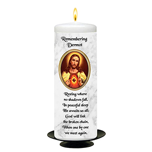 Personalised Remembrance Candle - Getting Tired River Over Rocks