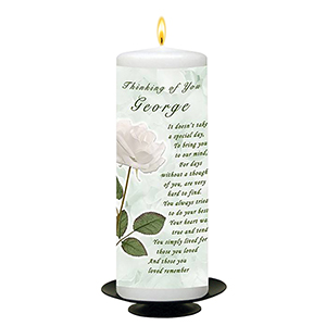 Personalised Remembrance Candle - Boat Sunset with Photo