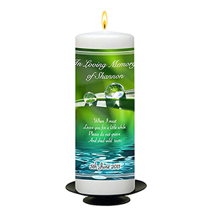 Personalised Remembrance Candle - Butterfly & Sunflowers