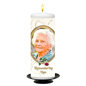 Personalised Remembrance Candle - Butterfly & Sunflowers