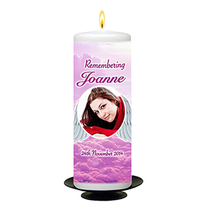 Personalised Remembrance Candle - Butterfly & Sunflowers