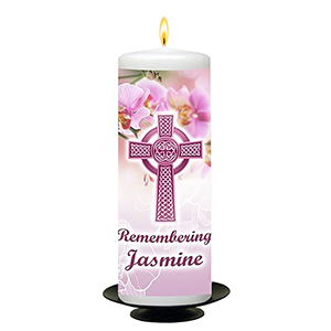 Personalised Remembrance Candle - Butterfly & Sunflowers