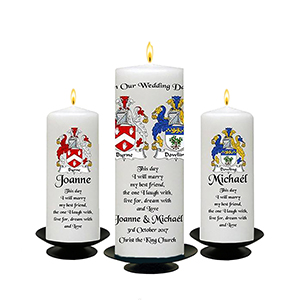 Personalised Thank you Wedding Favour - Family Crest Black script