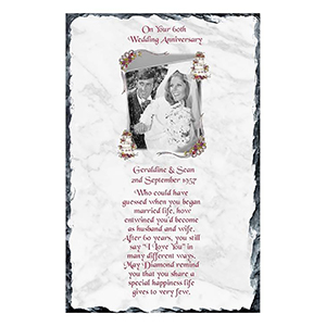 Personalised Wedding Anniversary Candle Gift - Family Crest Anniversary Gold Script & Photo