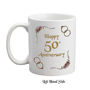 Personalised Wedding Anniversary Candle Gift - Family Crest Anniversary Gold Script & Photo
