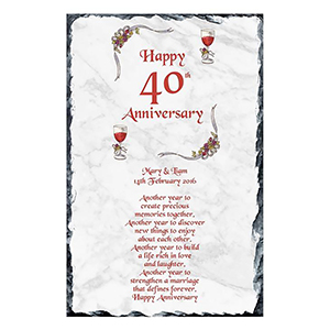 Personalised Wedding Anniversary Candle Gift - Family Crest Anniversary Gold Script & Photo
