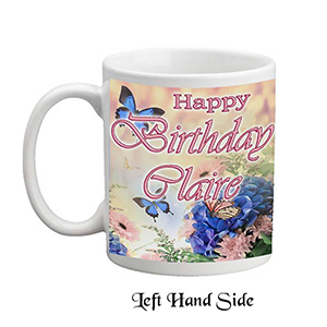 Personalised Birthday Mug Gift - Pink Gerbera
