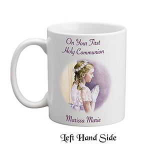 Personalised 1st Holy Communion Candle - Gold Frame with Photo Boy