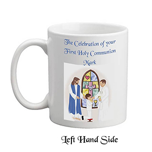 Personalised 1st Holy Communion Candle - Chalice & Parchment