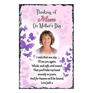 Personalised Mothers Day - Blue Valley of Water with Photo