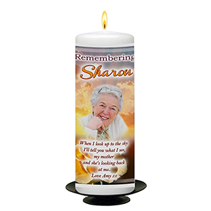 Personalised Remembrance Candle - Butterfly & Sunflowers