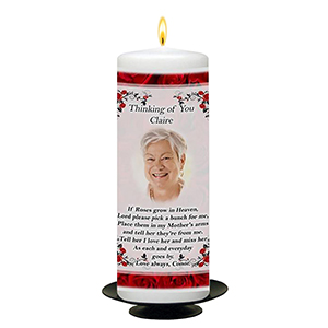 Personalised Remembrance Candle - Butterfly & Sunflowers