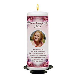 Personalised Remembrance Candle - Butterfly & Sunflowers