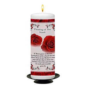 Personalised Remembrance Candle - Getting Tired River Over Rocks
