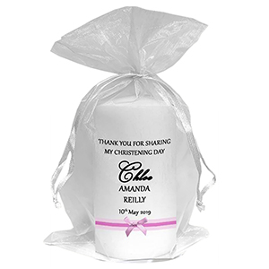 Thank you Christening Favour - Photo Blue