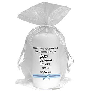 Thank you Christening Favour - Photo Blue
