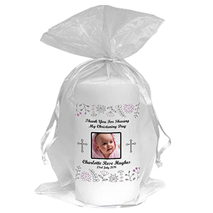 Thank you Christening Favour - Photo Blue