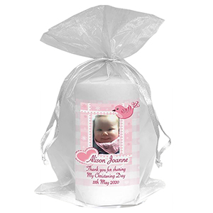 Thank you Christening Favour - Photo Blue