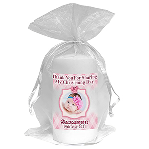 Thank you Christening Favour - Photo Blue