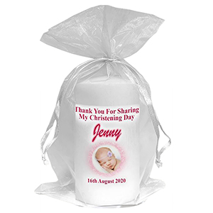 Thank you Christening Favour - Photo Blue