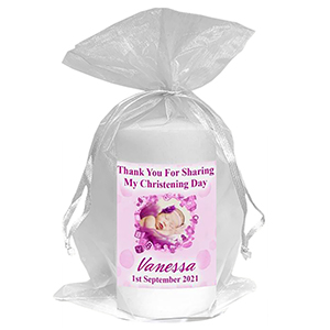 Thank you Christening Favour - Photo Blue
