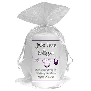 Thank you Christening Favour - Photo Blue