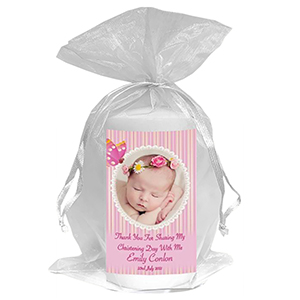 Thank you Christening Favour - Photo Blue