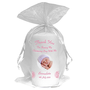 Thank you Christening Favour - Photo Blue