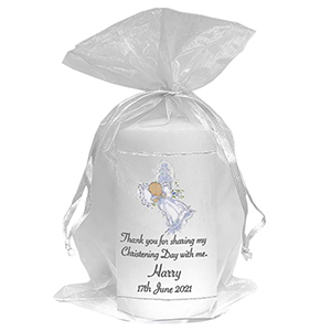 Thank you Christening Favour - Photo Blue