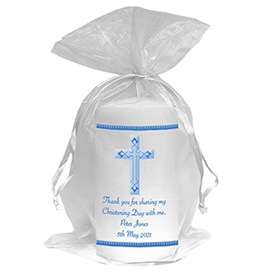 Thank you Christening Favour - Balloon Bear Pink