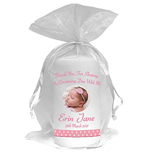 Thank you Christening Favour - Photo Blue