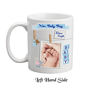 Personalised New Baby Candle Gift - Boy Toys & Pegs with Photo
