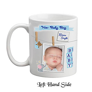 Personalised New Baby Candle Gift - Boy Toys & Pegs with Photo