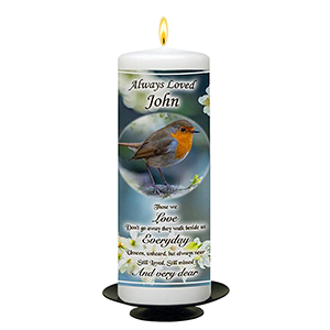Personalised Remembrance Candle - Butterfly & Sunflowers