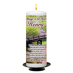 Personalised Remembrance Candle - Butterfly & Sunflowers