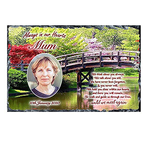 Personalised Mothers Day - Blue Valley of Water with Photo